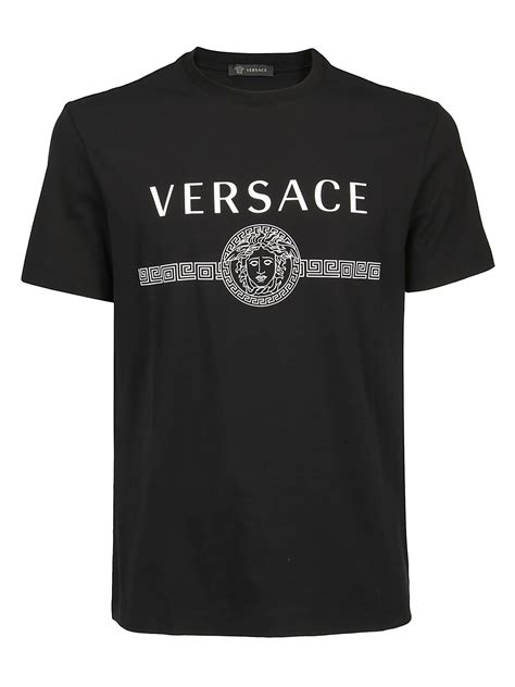 vintage black designer shirt versace with white lettering|authentic Versace shirts.